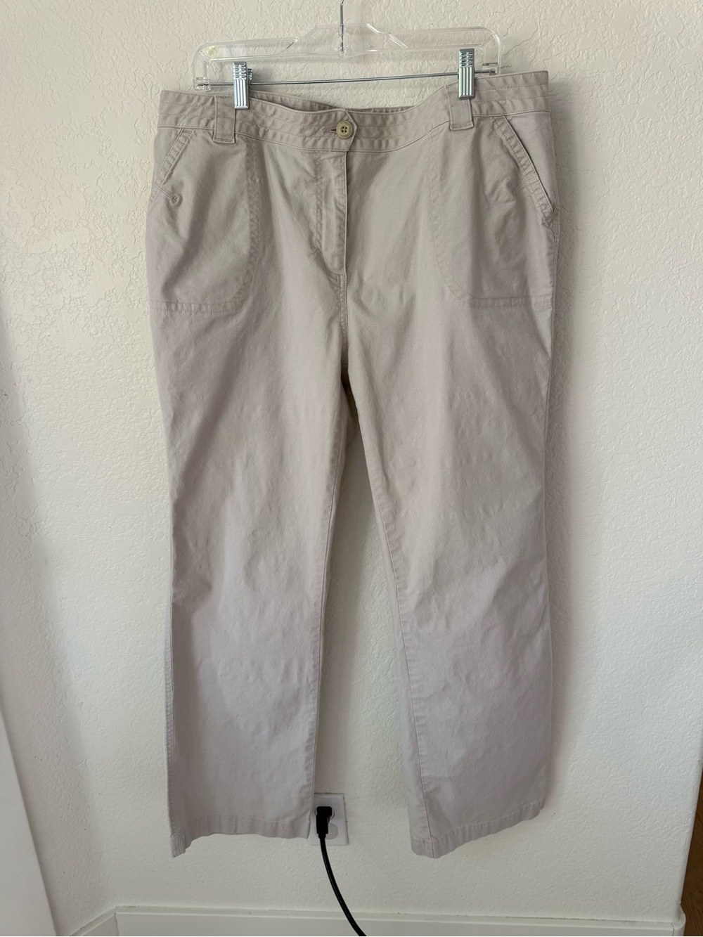 Light Taupe wide Leg Cotton Pants